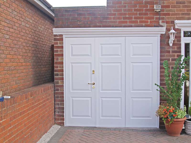 White Side Hinged Garage Door