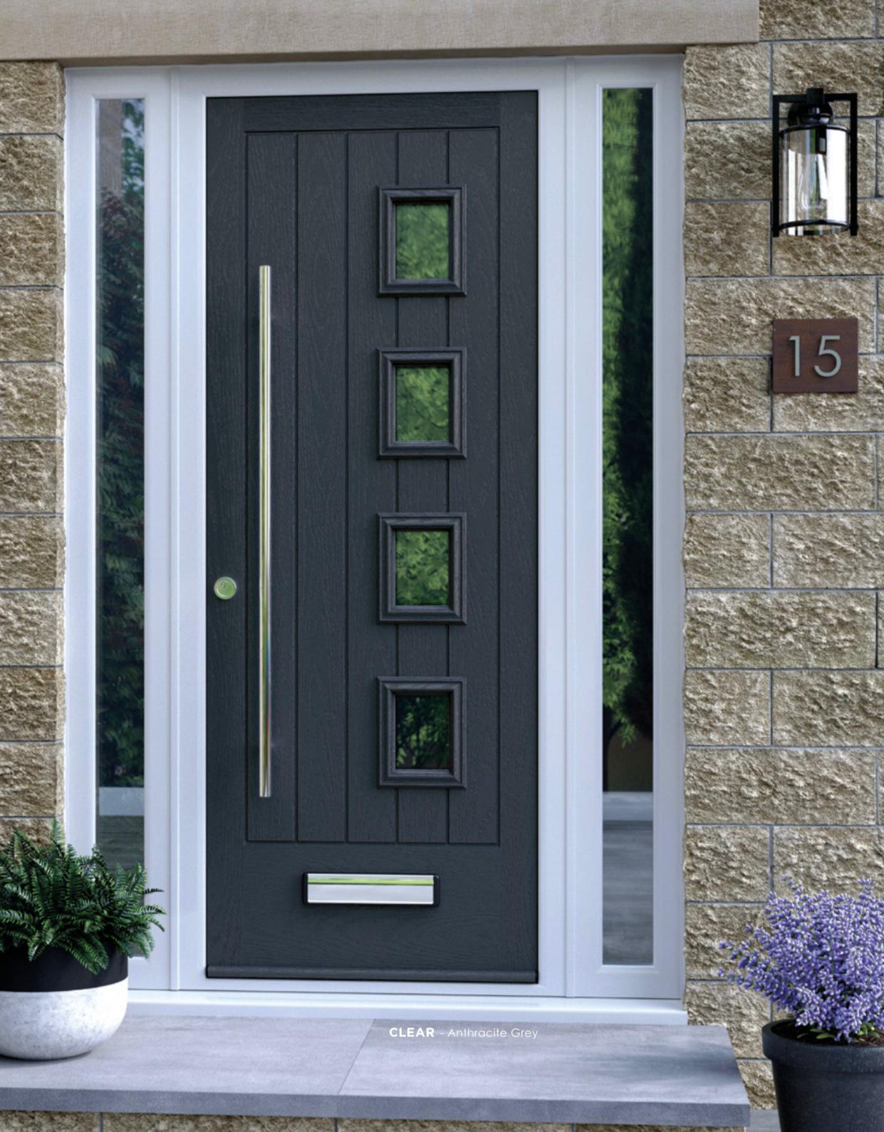 Grey Composite Front Door