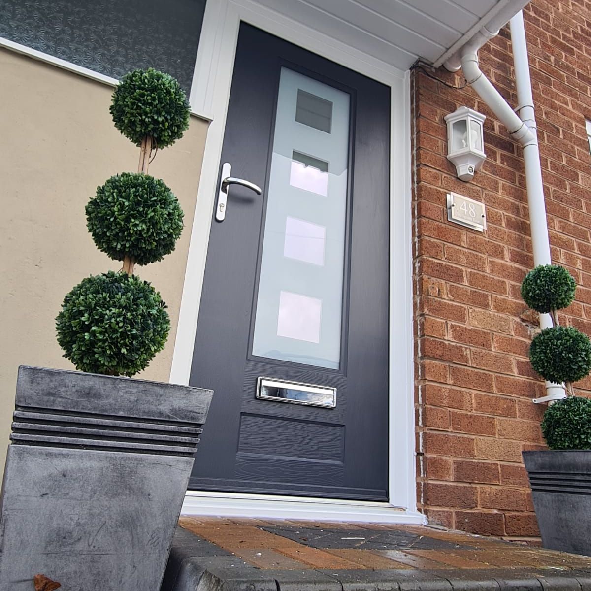 Grey Composite Front Door