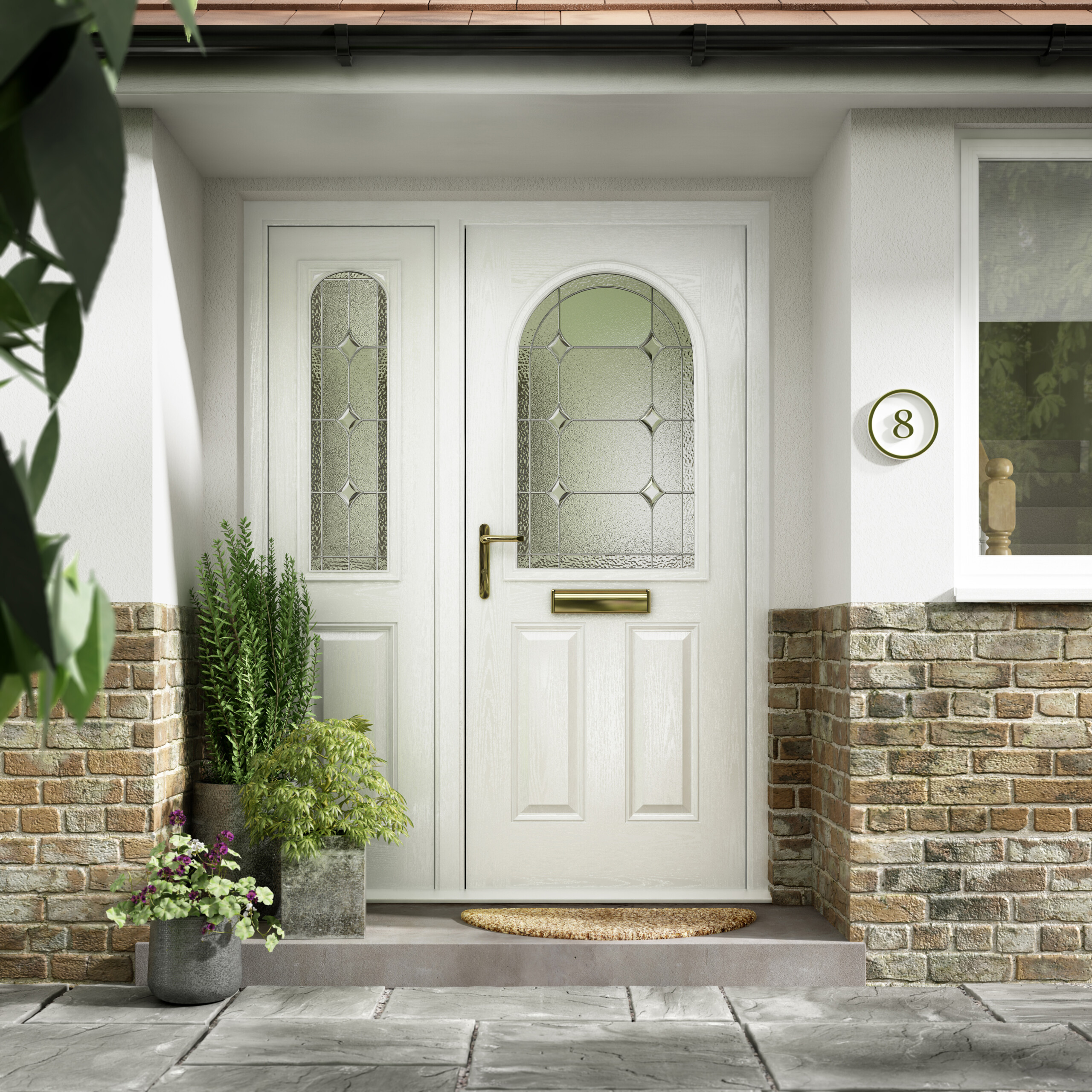 Grey Composite Front Door