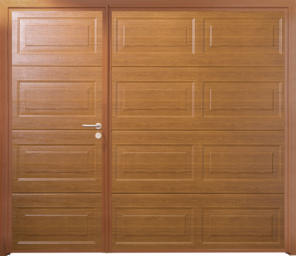 White Garage Doors with car parked in front