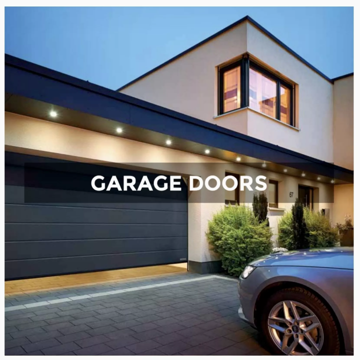 Image of the front of a house displaying new garage door